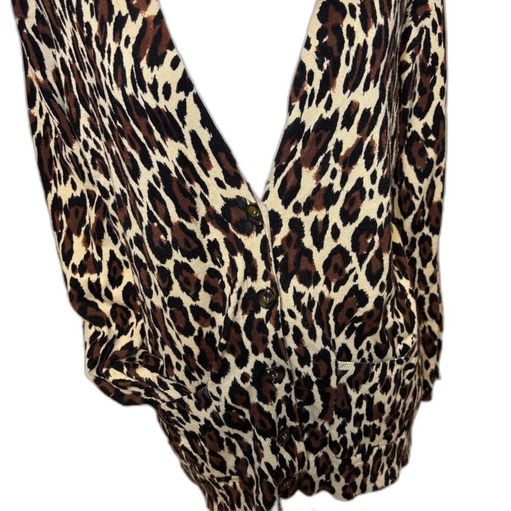 Grace Elements Leopard Print Open Front Cardigan … - image 7